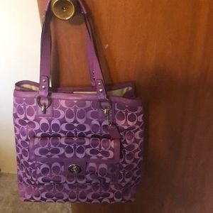 Purple authentic coach bag used once